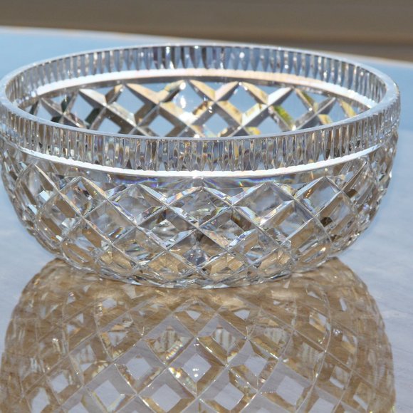 Vintage Waterford Diamond Pattern Crystal Bowl - Picture 11 of 13